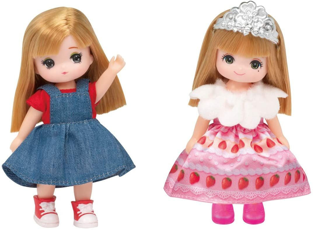 Takara Tomy Licca Doll Miki-chan & Maki-chan Dress Set Sweets Princess And Picnic Girl
