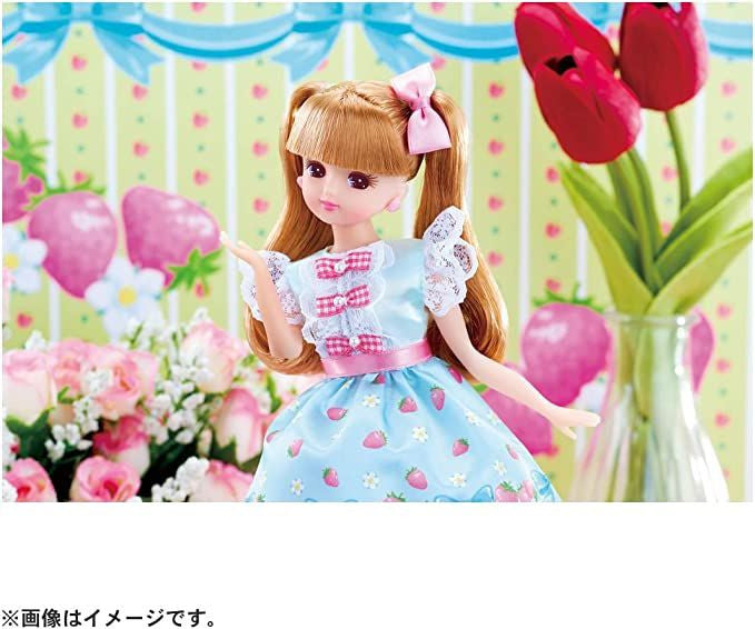 Takara Tomy Licca Doll Strawberry Ribbon Dress-up Doll