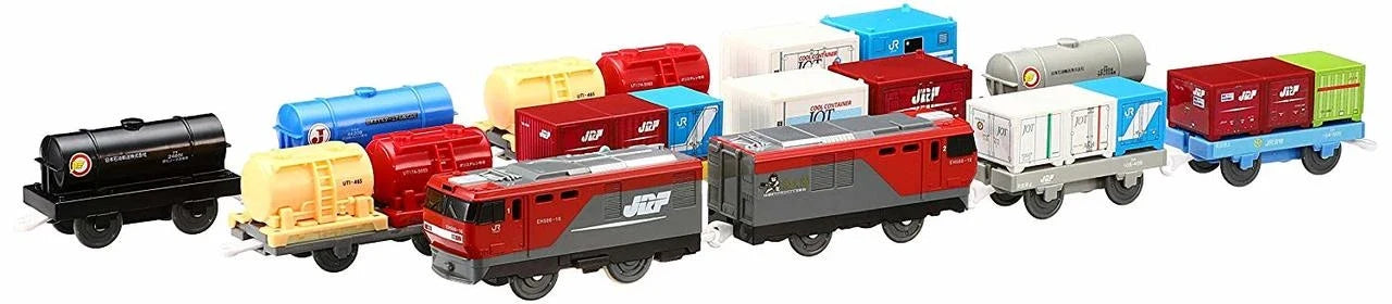 Takara Tomy Pla-Rail Plarail Locomotive EH500 And 10x Freight Car Set
