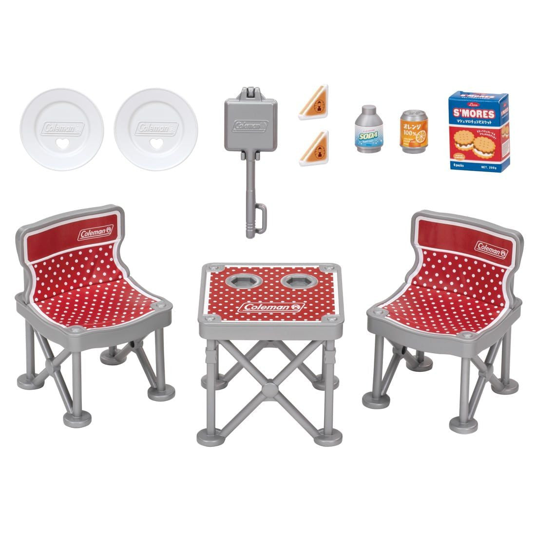 Takara Tomy Licca Doll X Coleman Camping Chairs & Table Set