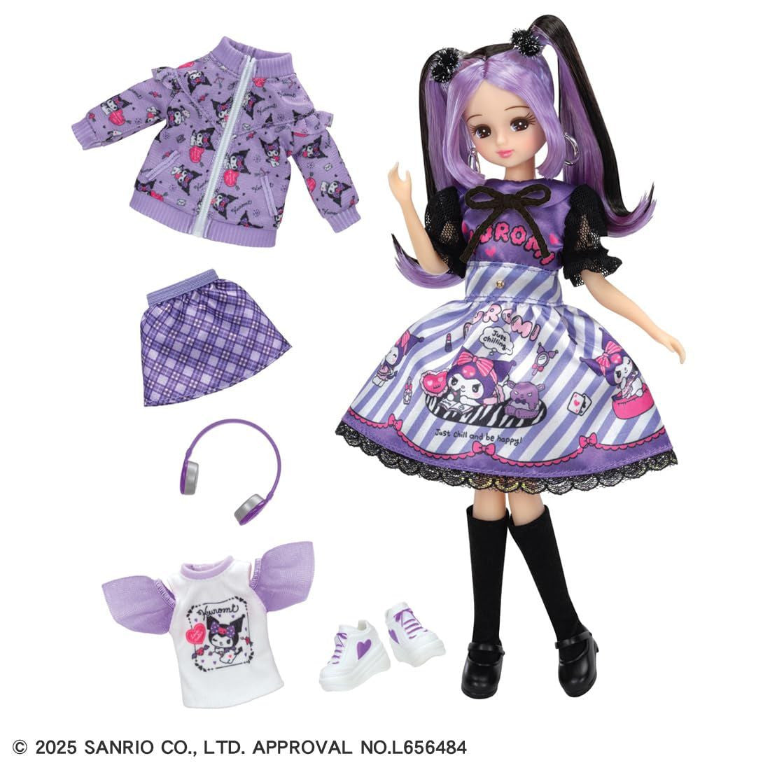 Takara Tomy Licca-chan Kuromi Collaboration Deluxe Doll