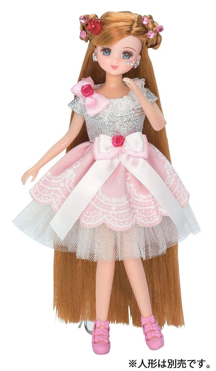 Takara Tomy Licca-chan Jewel Up Girly Rose Dress Set (125884)