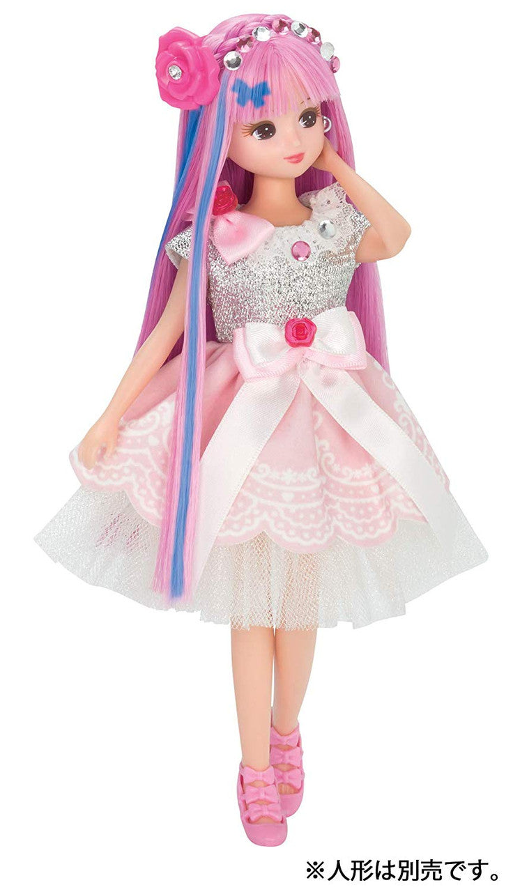 Takara Tomy Licca-chan Jewel Up Girly Rose Dress Set (125884)