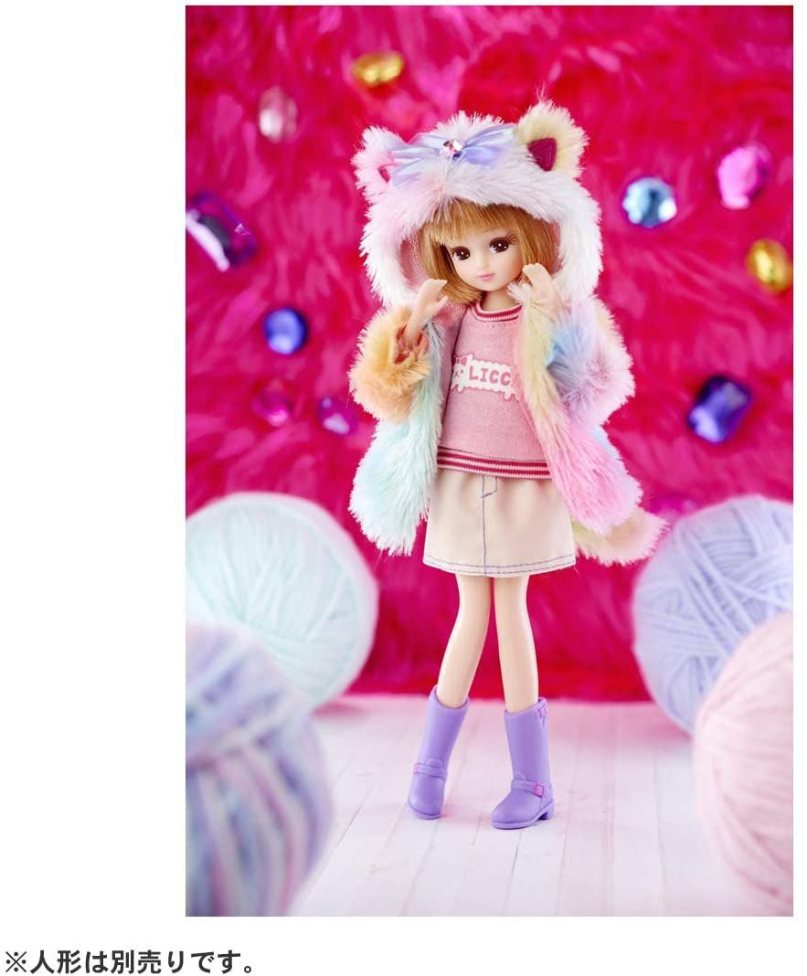 Takara Tomy Licca Doll Fluffy Colorful Cat