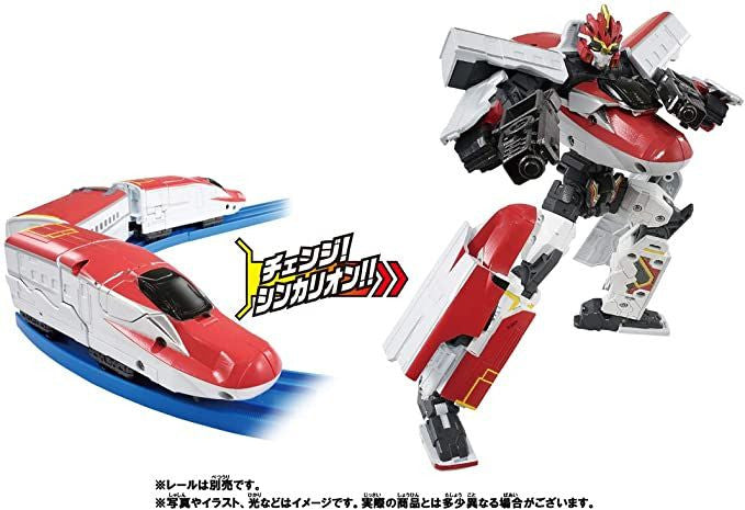 Takara Tomy Pla-Rail Shinkansen Transformation Robot Shinkarion Z E6 Nex Set