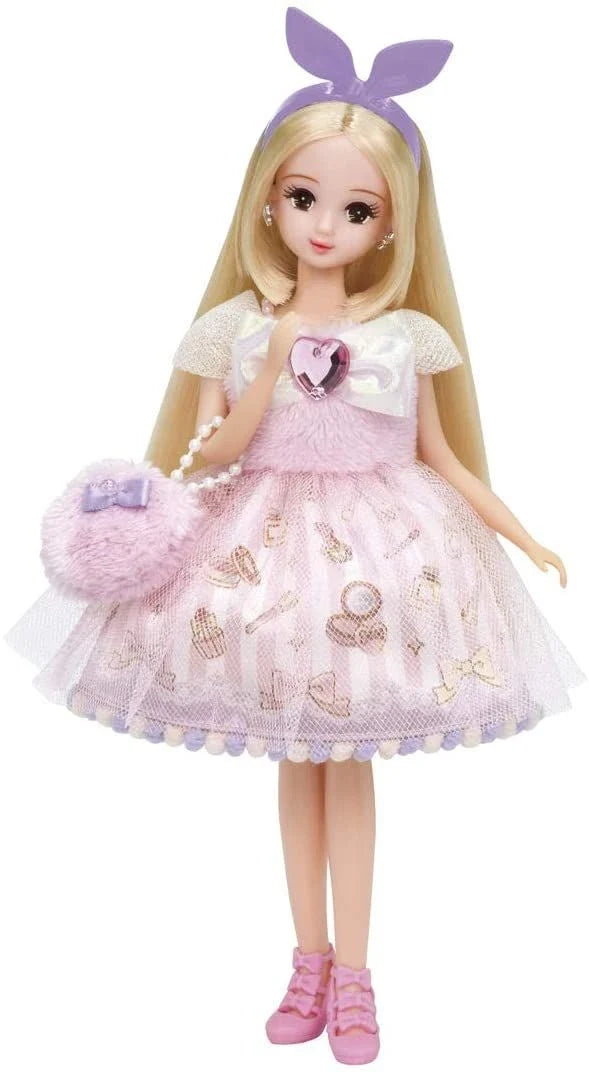 Takara Tomy Licca Doll Dream Colored Dress Set Makeup Happy