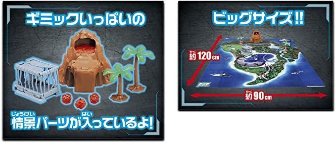 Takara Tomy Ania Jurassic World Large Dinosaur Kingdom Map Set