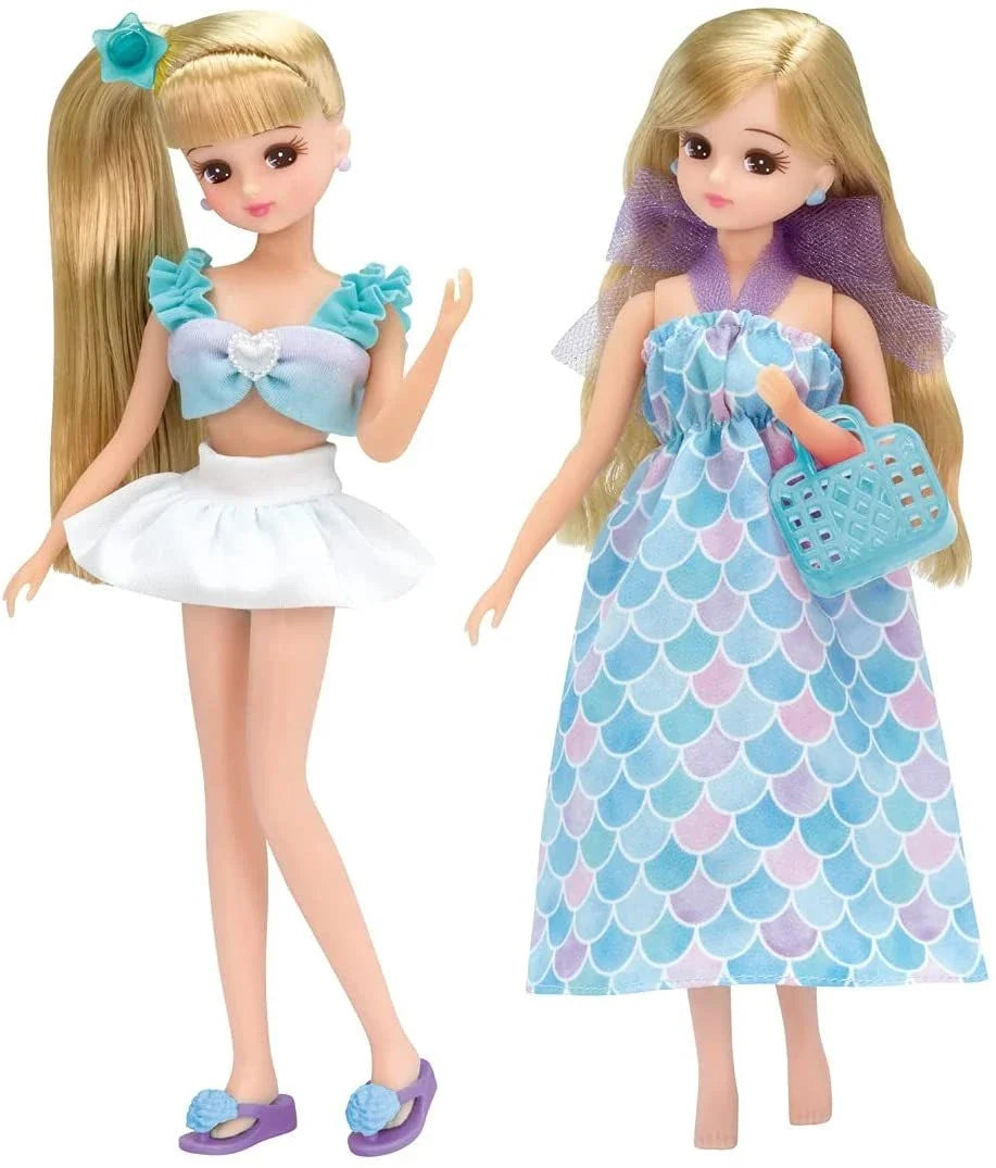 Takara Tomy Licca Doll Mermaid Dress & Swimsuit Set