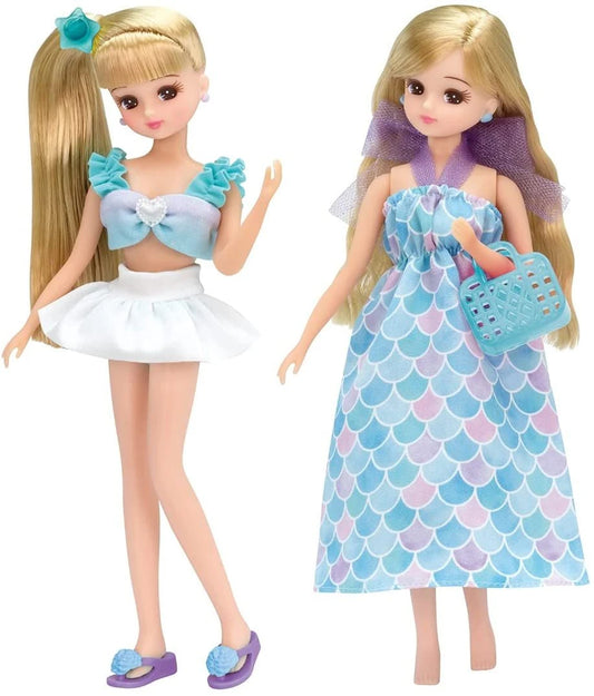  Takara Tomy Licca Doll Mermaid Dress & Swimsuit Set