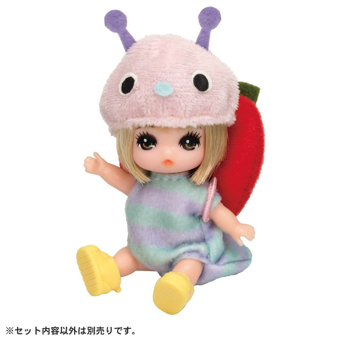 Takara Tomy Licca Doll Baby Caterpillar Wear & Apple Cushion