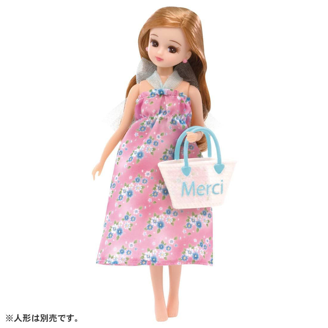 Takara Tomy Licca Doll LW-13 #Licca #Gingham Check & Flower Swimsuit Set