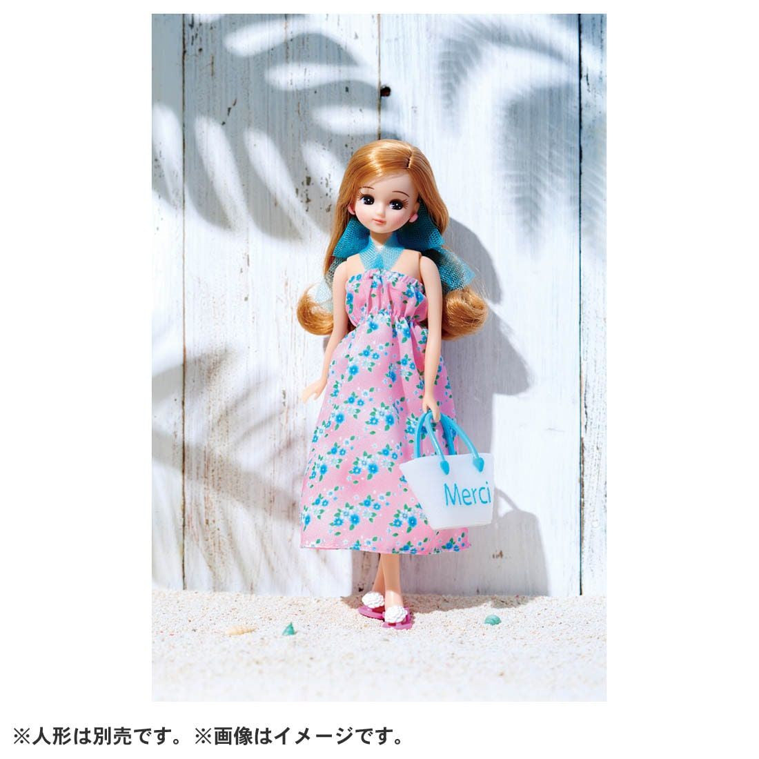 Takara Tomy Licca Doll LW-13 #Licca #Gingham Check & Flower Swimsuit Set