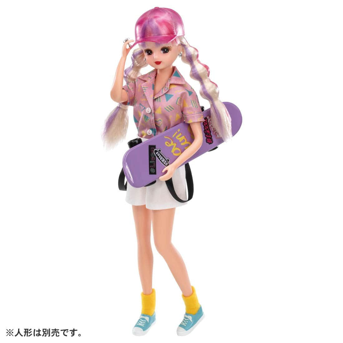Takara Tomy Licca Doll #Licca #Skateboard Streetwear Outfit