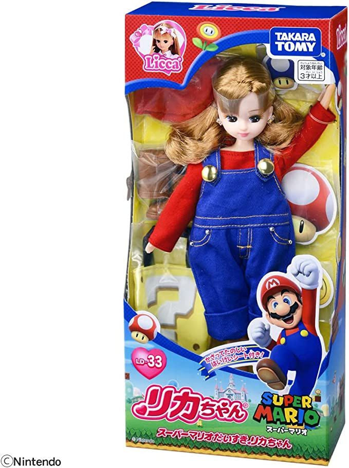 Takara Tomy Licca Doll Super Mario Dress-up Doll