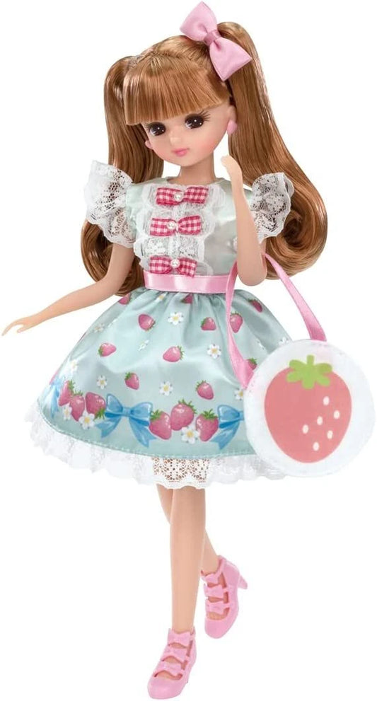  Takara Tomy Licca Doll Strawberry Ribbon Dress-up Doll