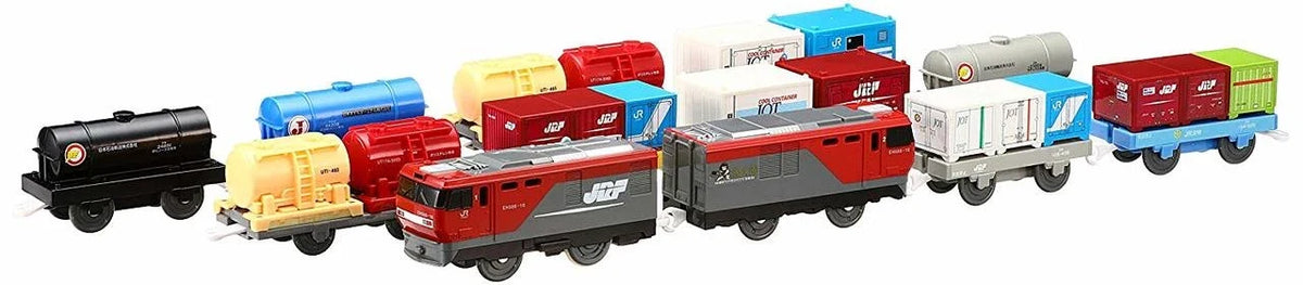 Takara Tomy Pla-Rail Plarail Locomotive EH500 And 10x Freight Car Set