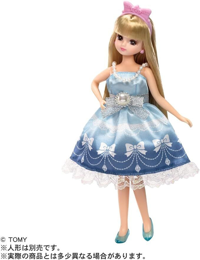 Takara Tomy Licca Doll Dress Set Ribbon Crystal (My First Dress)