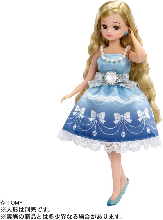Takara Tomy Licca Doll Dress Set Ribbon Crystal (My First Dress)