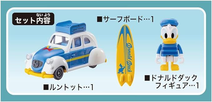 Takara Tomy Dream Tomica No.179 Disney Motors Runabout Donald Duck