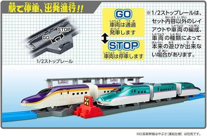 Takara Tomy Pla-Rail E8 Series Tsubasa & Tomica Arch Crossing Set (Connection Type)